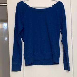 Abercrombie and Fitch Blue long Sleeve Crop Top